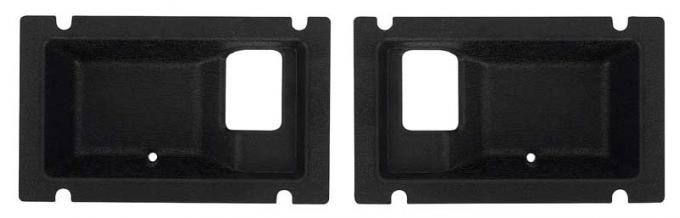 OER 1977-80 Chevy Pickup, Blazer, Suburban, Door Handle Cup Escutcheons, Black, Show-Quality, Pair 364373