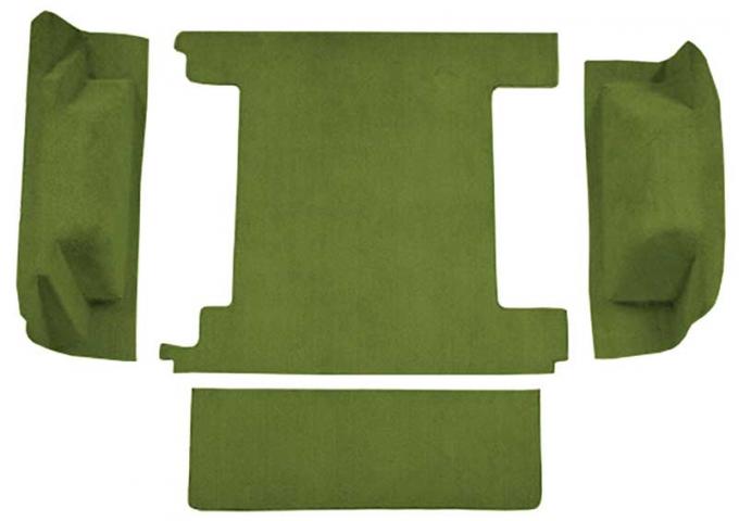 OER 1966-73 Ford Bronco w/ 2 Gas Tanks w/o Tailgate Lock - Cargo Area - Loop Carpet Kit - Moss Green F9762919