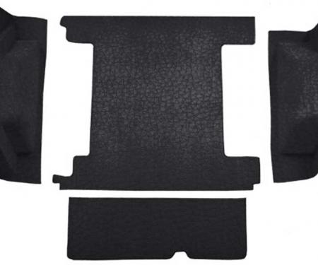 OER 1966-73 Ford Bronco w/ 2 Gas Tanks & Tailgate Lock Cargo Area - Loop Carpet Kit - Black F9311001