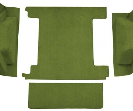 OER 1966-73 Ford Bronco w/ 2 Gas Tanks w/o Tailgate Lock - Cargo Area - Loop Carpet Kit - Moss Green F9762919