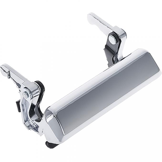 OER 1987-96 Ford F-100, F-250, F-350, Tailgate Latch Release Handle, With Zinc Metal Lift Lever, Chrome TR43400H